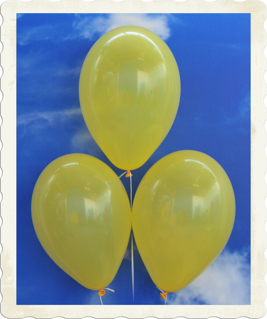 Luftballons aus Natur-Latex, 30 cm, Gelb, gute Qualität