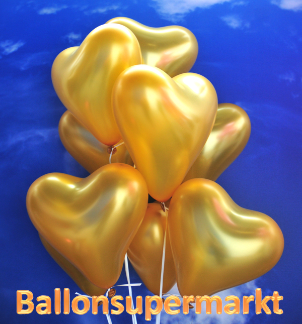 Luftballons-aus-Latex-mit-Ballongas-Helium-Goldene-Herzluftballons