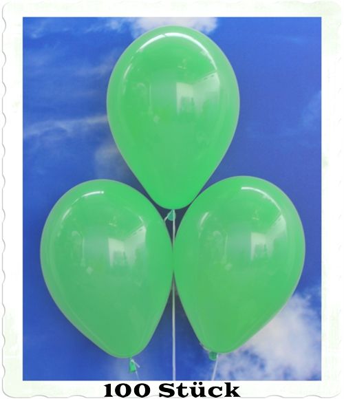 Luftballons aus Natur-Latex, 30 cm, Mintgrün, gute Qualität