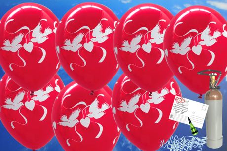 Luftballons-mit-Ballongas-Helium-zur-Hochzeit-steigen-lassen-50-rubinrote-Luftballons-mit-weissen-Hochzeitstauben