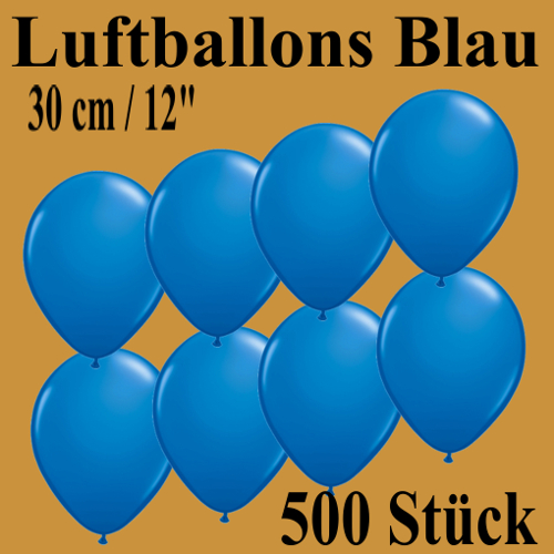 Luftballons-zu-Fasching-Karneval-500-Stueck-Blau-30cm