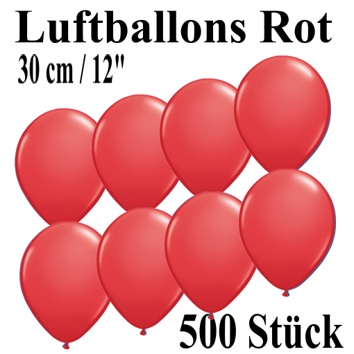 Luftballons-zu-Fasching-Karneval-500-Stueck-Rot-30cm