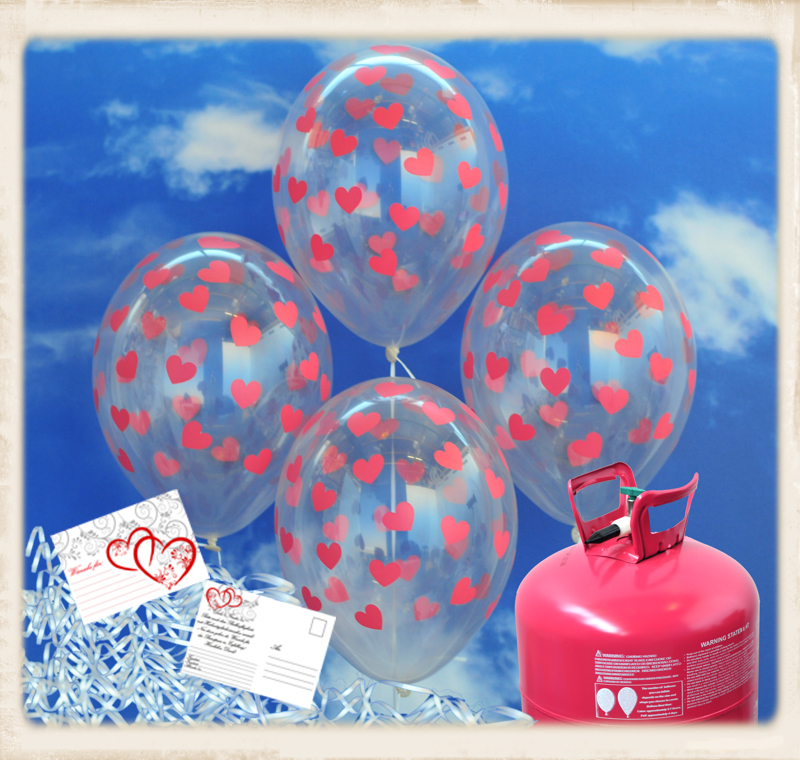 Luftballons zur Hochzeit steigen lassen, Helium ...