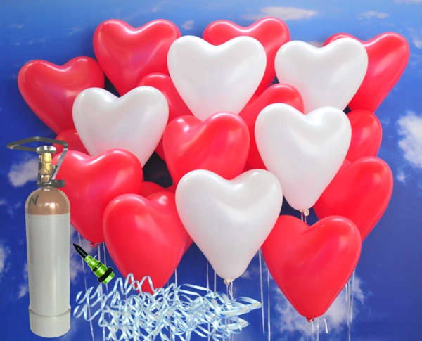 Luftballons-zur-Hochzeit-steigen-lassen-50-weisse-und-rote-Herzluftballons-mit-Ballongasflasche-Helium-Set