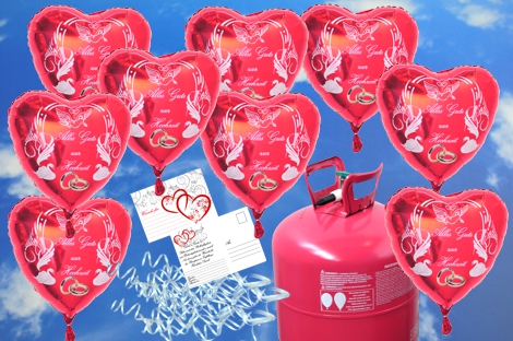 Luftballons-zur-Hochzeit-steigen-lassen-rote-Herzluftballons-aus-Folie-Alles-Gute-zur-Hochzeit-Helium-Einweg-Set