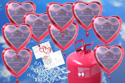 Luftballons-zur-Hochzeit-steigen-lassen-rote-Herzluftballons-aus-Folie-Glueckwuensche-zur-Hochzeit-Helium-Einweg-Set