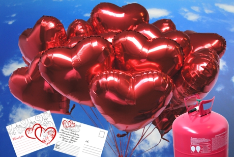 Luftballons-zur-Hochzeit-steigen-lassen-rote-Herzluftballons-aus-Folie-Helium-Set-inklusive-Ballonflugkarten