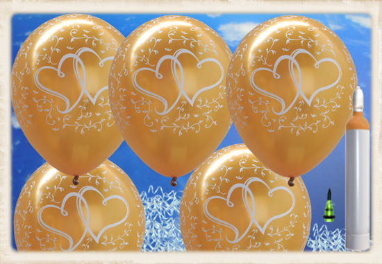 Luftballons-zur-Hochzeit-steigenlassen-100-goldene-Luftballons-Verschlungene-Herzen-Ballongas-Helium-Set