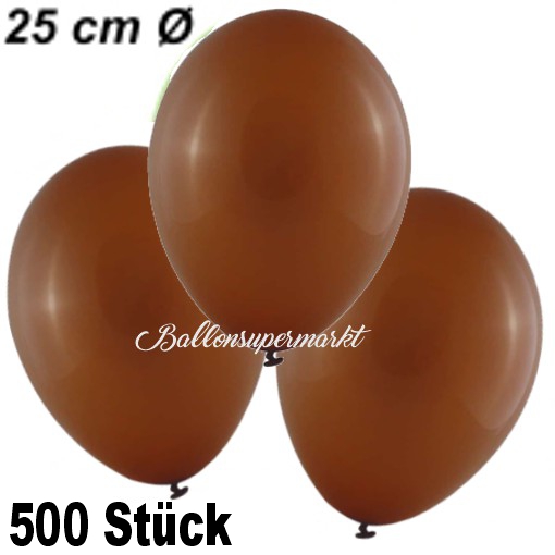Luftballons-Chocolate-25-cm-Ballons-aus-Natur-Latex-zur-Dekoration
