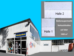 Ballonsupermarkt Verkaufshallen für Luftballons und Ballongase