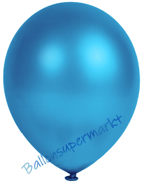 Metallic-Luftballons-Blau-25-28-cm-Ballons-aus-Natur-Latex-zur-Dekoration