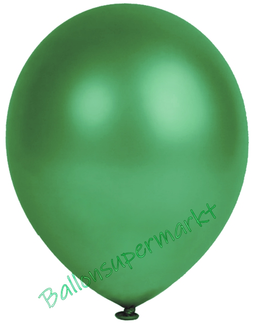 Metallic-Luftballons-Dunkelgrün-25-28-cm-Ballons-aus-Natur-Latex-zur-Dekoration