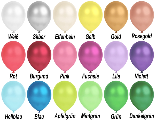 Metallic-Luftballons-Farbpalette-25-28-cm-Ballons-aus-Natur-Latex-zur-Dekoration