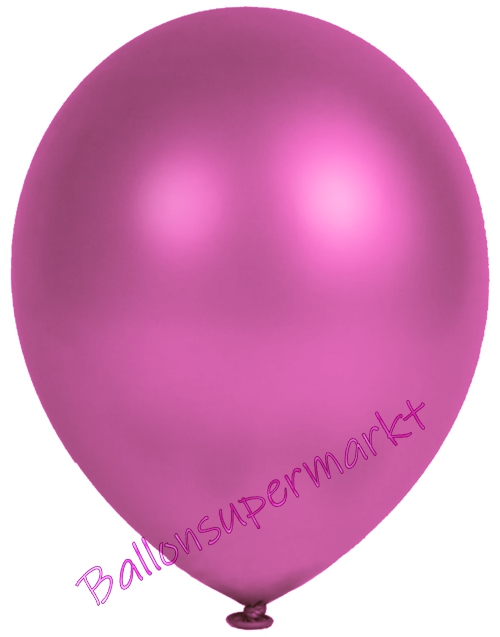 Metallic-Luftballons-Fuchsia-25-28-cm-Ballons-aus-Natur-Latex-zur-Dekoration