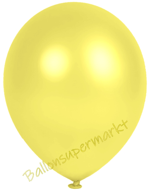 Metallic-Luftballons-Gelb-25-28-cm-Ballons-aus-Natur-Latex-zur-Dekoration