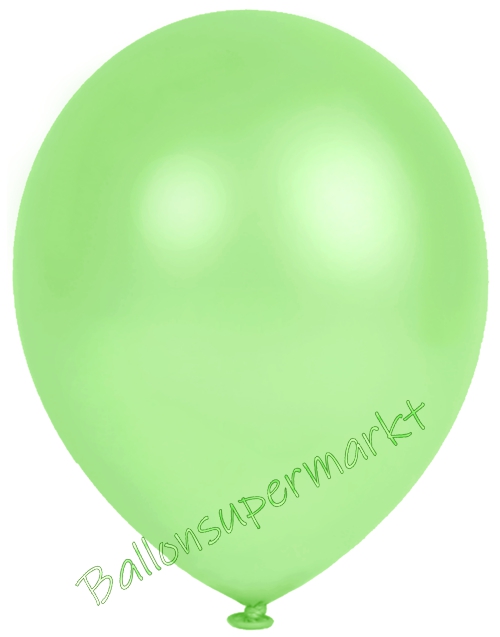 Metallic-Luftballons-Mintgruen-25-28-cm-Ballons-aus-Natur-Latex-zur-Dekoration