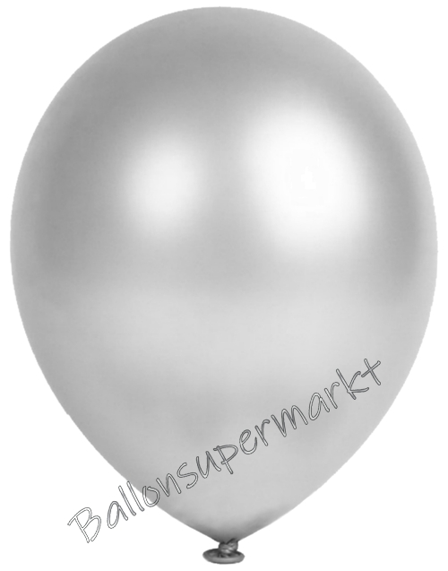 Metallic-Luftballons-Silber-25-28-cm-Ballons-aus-Natur-Latex-zur-Dekoration