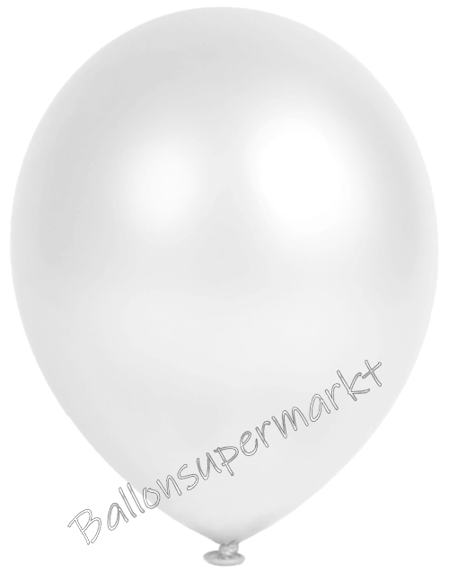 Metallic-Luftballons-Weiß-25-28-cm-Ballons-aus-Natur-Latex-zur-Dekoration