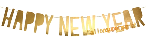 Mini-Banner-Happy-New-Year-gold-Silvesterdekoration-Girlande-zu-Neujahr-Silvester-Frohes-neues-Jahr