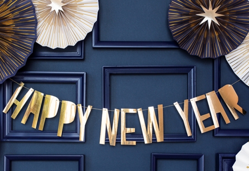 Mini-Banner-Happy-New-Year-gold-Silvesterdekoration-Girlande-zu-Neujahr-Silvester