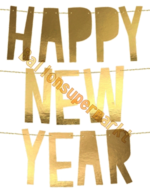 Mini-Banner-Happy-New-Year-gold-Silvesterdekoration-Girlande-zu-Neujahr