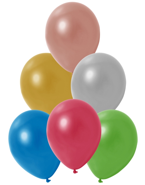 Mini-Luftballons-Metallic-Bunt-gemischt-8-12-cm-Ballons-aus-Natur-Latex