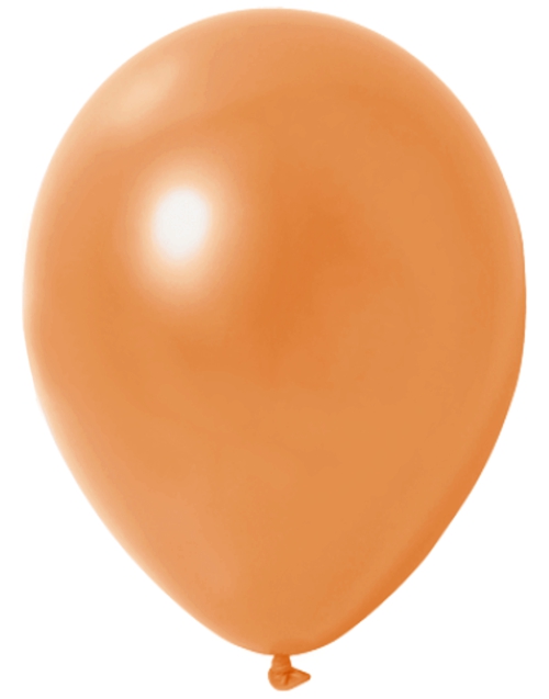 Mini-Luftballons-Metallic-Orange-8-12-cm-Ballons-aus-Natur-Latex