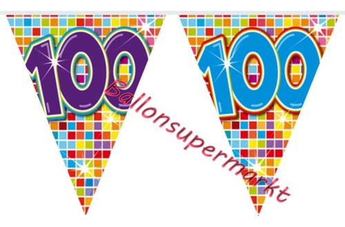Mini-Wimpelkette-Zahl-100-zum-100.-Geburtstag-Dekoration-Geburtstagsparty-Partydekoration