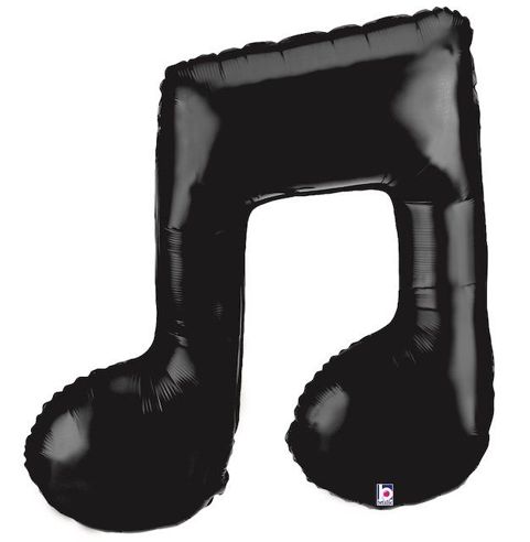 Folienballon-Musiknote-schwarz-Luftballon-Geschenk-Dekoration-Mottoparty-Musik