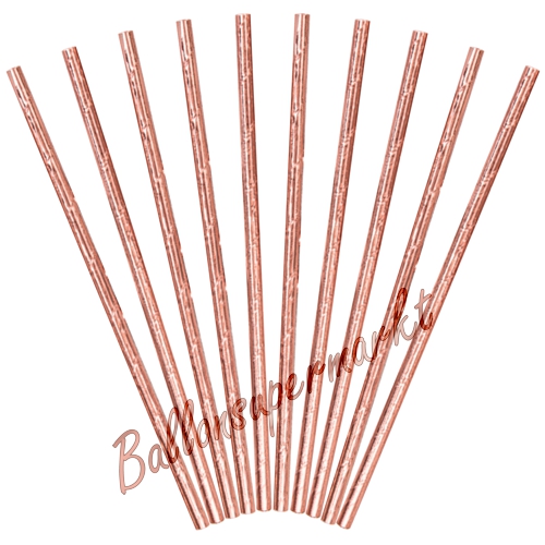 Papier-Trinkhalme-Rosegold-Partydekoration-Geburtstag