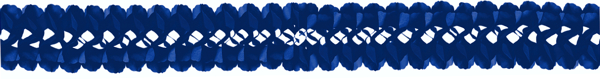 Girlande Blau aus Seidenpapier, Partydekoration und Festdekoration