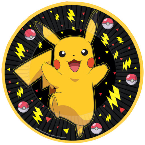 Partyteller-Pokemon-Partydekoration-Pikachu-Tischdeko-zum-Kindergeburtstag