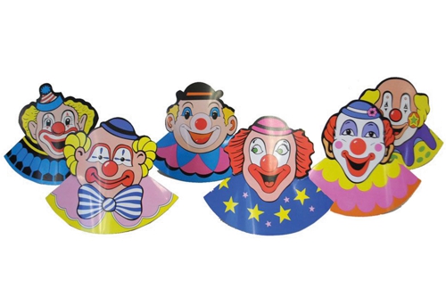 Party-Huetchen-Clown-Partydekoration-Kindergeburtstag-Karneval-Fasching
