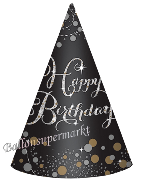 Party-Huetchen-Sparkling-Celebration-Happy-Birthday-Geburtstagsparty-Partydekoration-zum-Geburtstag