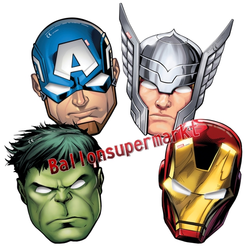 Party-Masken-Avengers-Kindergeburtstag-Dekoration-Hulk-Thor