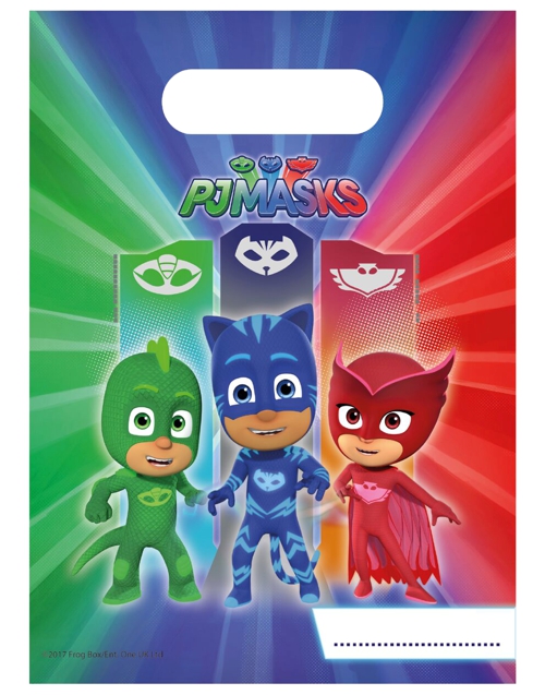 Party-Tueten-PJ-Masks-Partydekoration-Kindergeburtstag-Pyjamahelden-Deko-Eulette-Gecko-Catboy