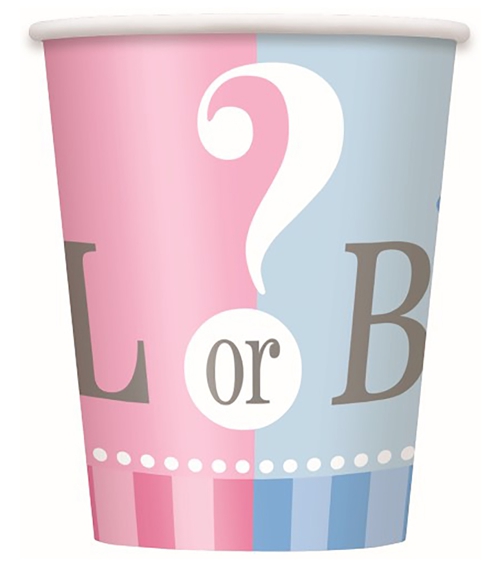 Partybecher-Boy-or-Girl-Gender-Reveal-Partydekoration-Babyparty-Geschlecht