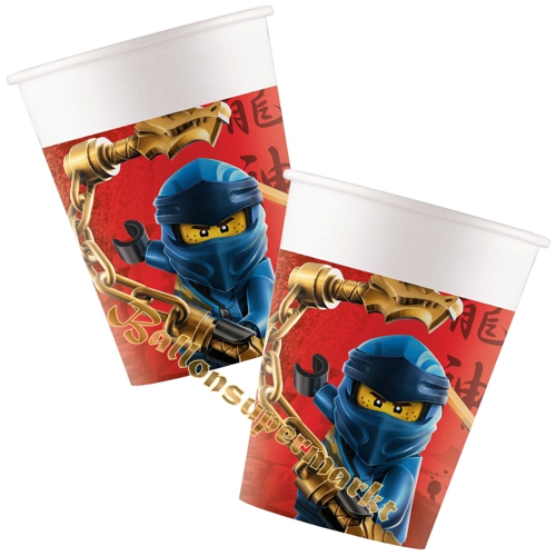 Partybecher-Lego-Ninjago-Partydekoration-Ninjago-Tischdeko-zum-Kindergeburtstag