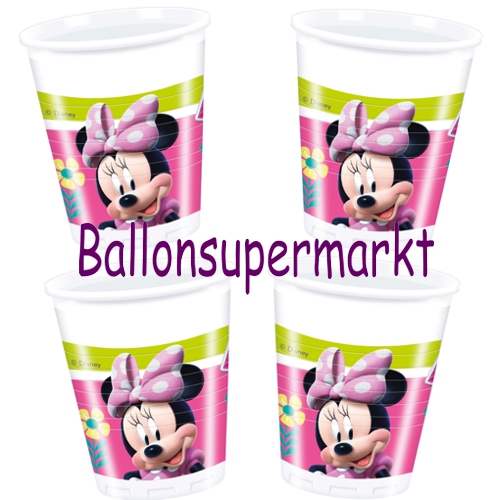 Partybecher-Minnie-Maus-Happy-Helpers-Dekoration-Minnie-Mouse-Kindergeburtstag-Walt-Disney