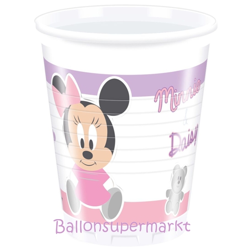 Partybecher-Minnie-Maus-Infant-Dekoration-Kindergeburtstag-Kleinkind-Disney