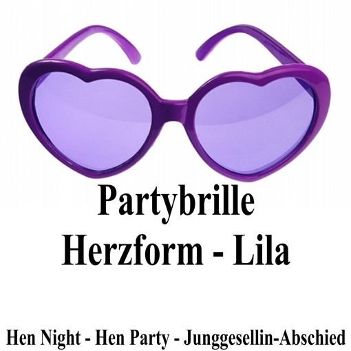 Partybrille-Lila-Herzen-Hen-Night-Hen-Party-Junggesellinnenabschied