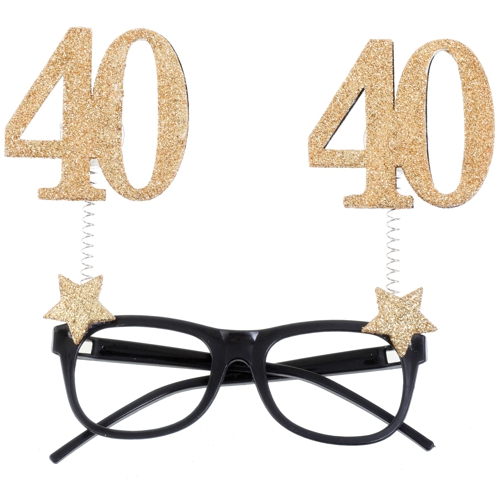 Partybrille-Zahl-40-Gold-Glitter-Spassbrille-zum-40.-Geburtstag-Gagartikel