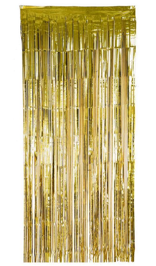 Partydeko-Fransenvorhang-Gold-Lametta-Vorhang-Dekoration-Silvester-Partydekoration-Goldene-Hochzeit