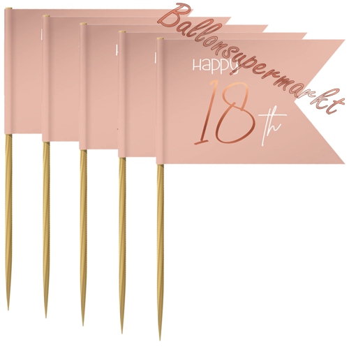 Partypicker-Elegant-Lush-Blush-18-Dekoration-zum-18.-Geburtstag-Partydekoration-Deko-Picks