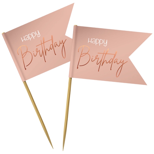Partypicker-Elegant-Lush-Blush-Happy-Birthday-Dekoration-zum-Geburtstag-Partydeko-Deko-Picks