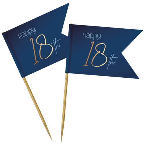 Partypicker-Elegant-True-Blue-18-Dekoration-zum-18.-Geburtstag-Partydekoration-Deko-Picks