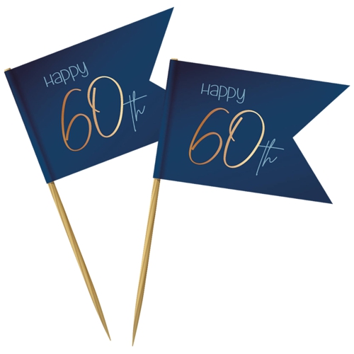 Partypicker-Elegant-True-Blue-60-Dekoration-zum-60.-Geburtstag-Partydekoration-Deko-Picks