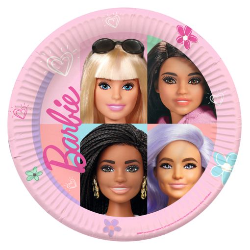 Partyteller-Barbie-Partydekoration-Tischdeko-zum-Kindergeburtstag
