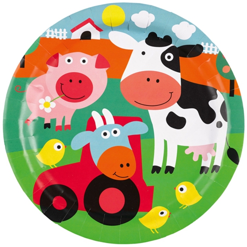 Partyteller-Farm-Fun-Partydekoration-Bauernhof-Tischdeko-zum-Kindergeburtstag
