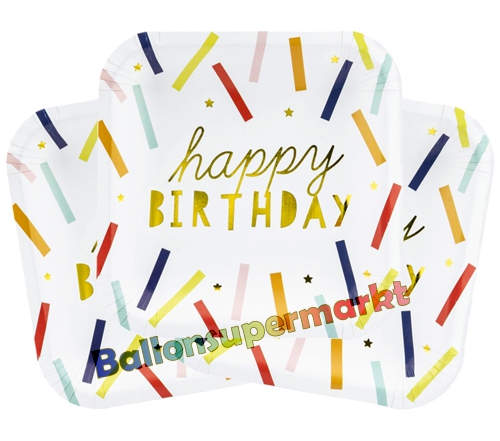Partyteller-Happy-Birthday-Konfetti-Dekoration-Geburtstagsparty-Partydekoration-zum-Geburtstag